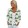thumbnail image 5 of Women's Casual Long Sleeve Woolen Christmas Knitted Cardigan Button Down Jacket for Holiday Outfits and Cozy Wear,Green,4XL, 5 of 7