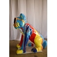 thumbnail image 5 of Nifao Giant Graffiti Looking British Bulldog with Glasses Resin Statue – Garden Outdoor Decor Sculpture, 29"L x 50"W x 50"H, 5 of 12