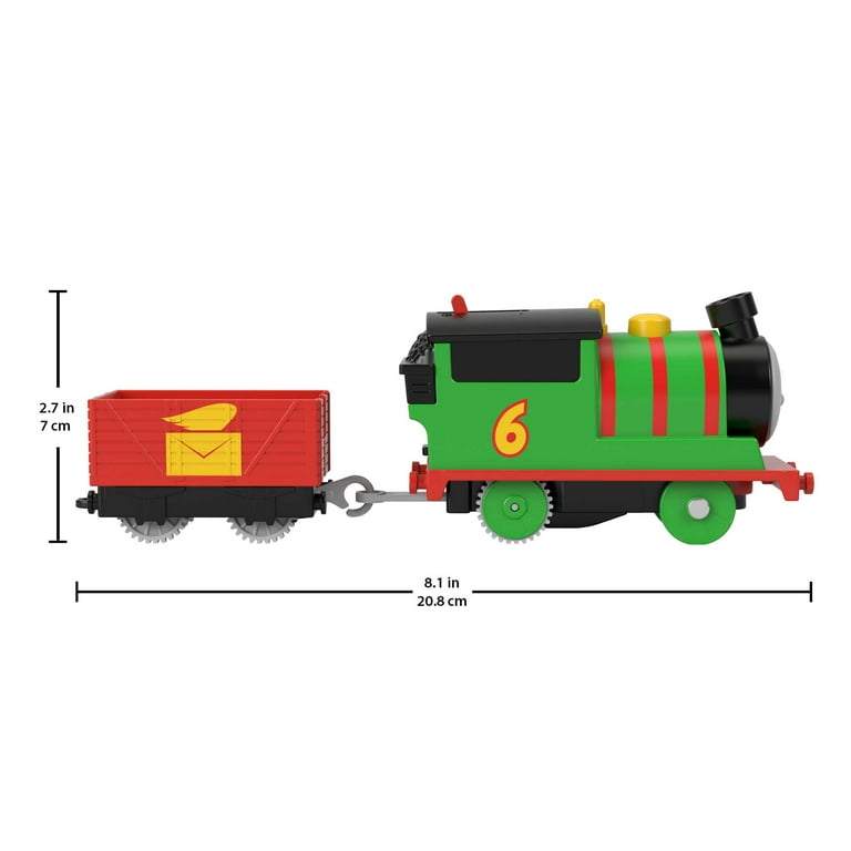 Thomas & Friends Motorized Toy Train Percy Battery Powered Motor with Tender for Kindergarten Pretend Play Ages 3 Years, HDY60