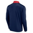 thumbnail image 3 of Men's Fanatics Navy Atlanta Braves Unstoppable Quarter-Zip Top, 3 of 3