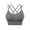 Grey, variant on IWRICH Women's Cross Back Sports Bra Padded Strappy High Support Yoga Bra for Workout Fitness Yellow XL
