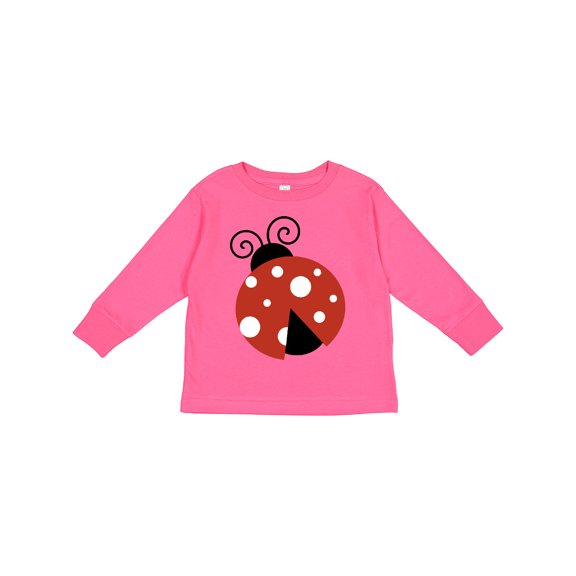 Inktastic Ladybug, Cute Ladybug, Red Ladybug, Ladybird Girls Long Sleeve Toddler T-Shirt