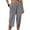 Gray, variant on Jacenvly Clearance Wide Leg Pants for Women Ladies Comfortable Cropped Leisure Time Pants Solid Color Sweatpants Yoga Pants