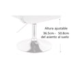 thumbnail image 5 of Silla de color rosa giratoria con brazos para escritorio o tocador giratoria altura ajustable tapizada en material PU Acolchonado SKU: 9107-2 ROSA Euroluce Contemporary Design Vanguardista, 5 of 5