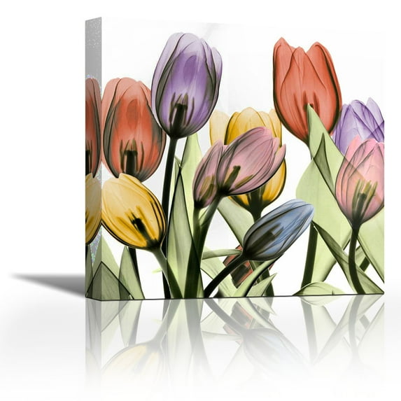 Tulipscape 2 - Contemporary Fine Art Giclee on Canvas Gallery Wrap - wall décor - Art painting - 36 x 36 Inch - Ready to Hang