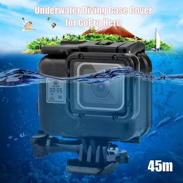 Cubierta De La Caja De Buceo Submarino Funda impermeable de buceo submarino de 45 m para GoPro Hero 7 6 5 Black