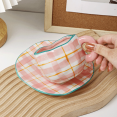 thumbnail image 3 of Taza de café de cerámica de 250 ml con juego de platillos, diseño irregular único de taza creativa linda para oficina y hogar MFZFUKR BST3028631-3, 3 of 5