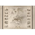 thumbnail image 1 of 24"x36" Gallery Poster, world map of birds 1848, 1 of 1