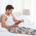 thumbnail image 5 of Naloa Tropical Leaves Pajama Pants Men, PJ Bottoms, Sleep & Lounge Pants-Medium, 5 of 6