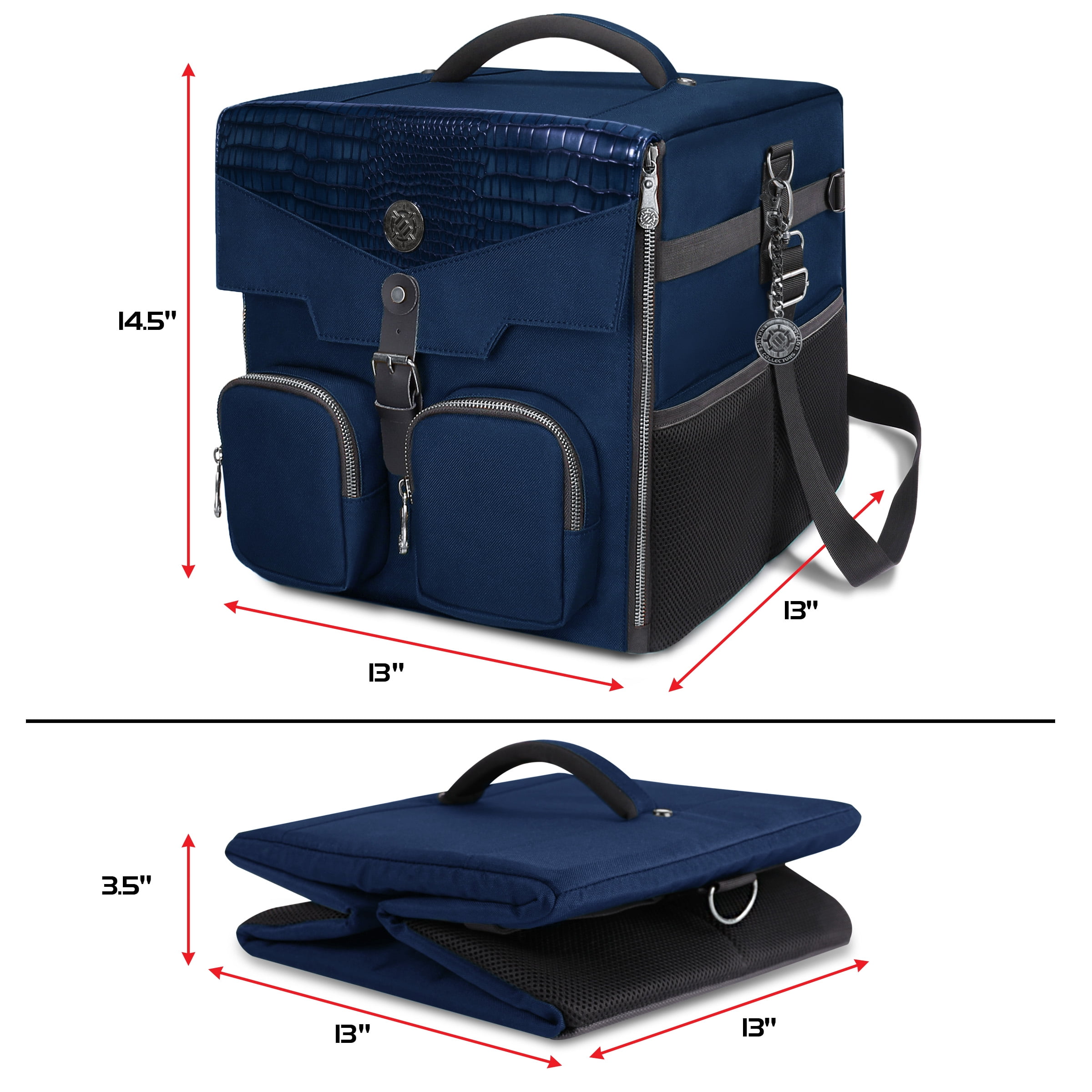 ENHANCE Collector's Edition Board Game Shoulder Bag - Game Storage with Pockets (Dragon Black)