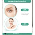 thumbnail image 2 of Mini Mirror with Lights,1X/10X Magnification LED Compact Mirror with Rechargeable BIattery,Mint Green Travel Mirror for Purse, Pocket,Travel and Present, 2 of 7
