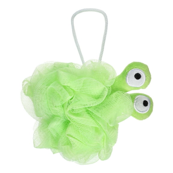 Unique Bargains 1 Pc Cartoon Bath Shower Loofah Sponge Body Puffs for Bathroom 5.51"x4.72" Green