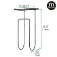 thumbnail image 6 of mDesign Steel Wall Mount Towel Rack Holder Organizer with Storage - Matte Black, 6 of 7