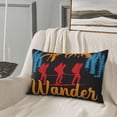 thumbnail image 5 of Uemuo Not All Who Wander Are Lost Hiking Print Throw Pillow Case – Cozy & Soft Cushion Cover, Hypoallergenic Pillow Case for Sleeping, Perfect for Women with Envelope Closure-20"x30", 5 of 6