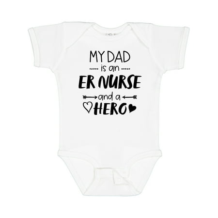 

Inktastic My Dad is an ER Nurse and a Hero Gift Baby Boy or Baby Girl Bodysuit