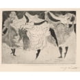 thumbnail image 2 of Lovis Corinth 18x15 Gold Ornate Wood Frame and Double Matted Museum Art Print Titled - Dancers (Dancers) (1895), 2 of 4