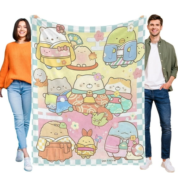 Sumikko Gurashi Blanket for Boys Girls Lightweight Kids Throw Blanket Cute Soft Blankets Flannel Plush Blankets Gifts 30x40in