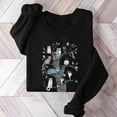 thumbnail image 2 of Baqcunre Lightweight Graphic Pullover Crewneck, Womens Sweatshirt Pullover Cute Cat Lover Graphic Print Sweatshirts Crewneck Casual Loose Shirts 1Pc Sweatshirt Black L, 2 of 5
