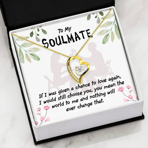 Express Your Love Gifts Girlfriend Birthday Gift You Mean The World 18k Gold Or Stainless Steel 18 Necklace Girlfriend Gift Walmart Com Walmart Com
