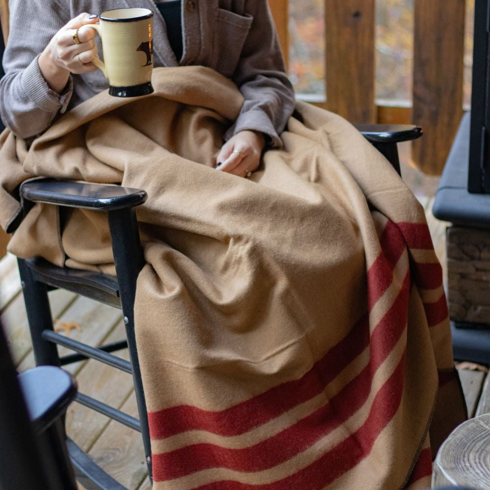 Arcturus Rainier Striped Wool Blanket (64" x 88"), 4.5 lbs
