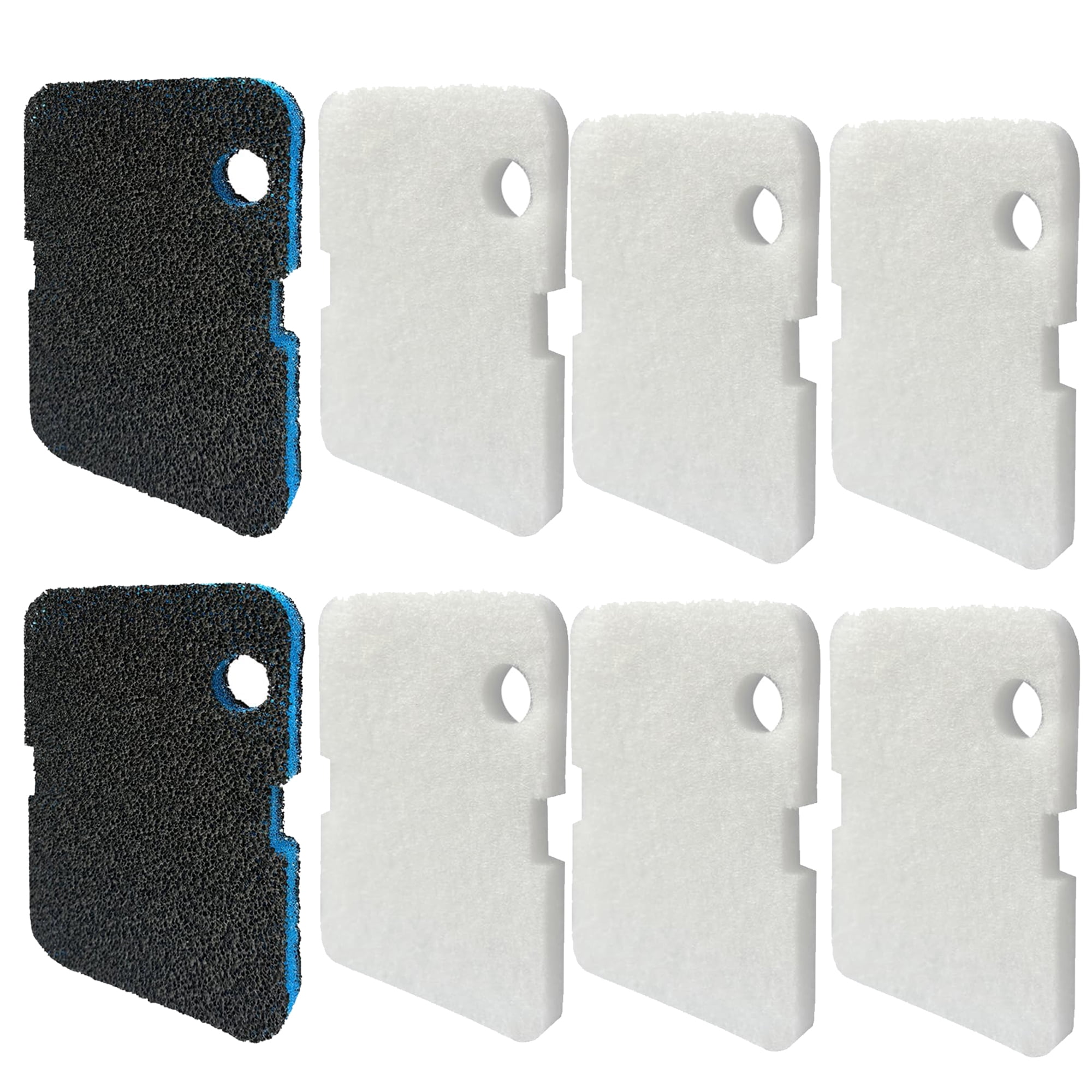 Qzbhct 4 Upgraded 3in1 Activated Carbon Filter Pads 8 White Floss for Cascade 700/1000 CCF2UL/CCF3UL Generic Canister Filter Aquarium Floss Sponge, 12 Pcs