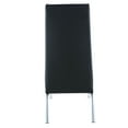 thumbnail image 2 of ACME Pervis Faux Leather Upholstered Side Chair in Black and Chrome, 2 of 6