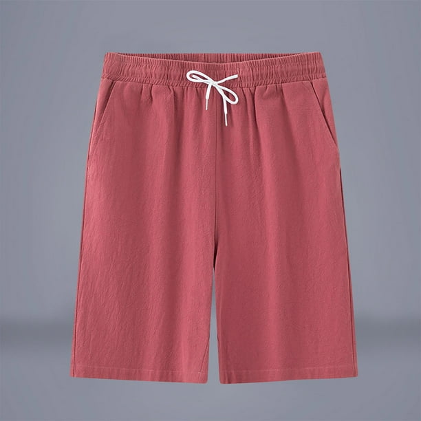 pstuiky Pantalones cortos de gimnasio para hombre, Pantalones cortos transpirables de color liso para hombre, informales, para vacaciones, con bolsillos Pantalones cortos de baloncesto