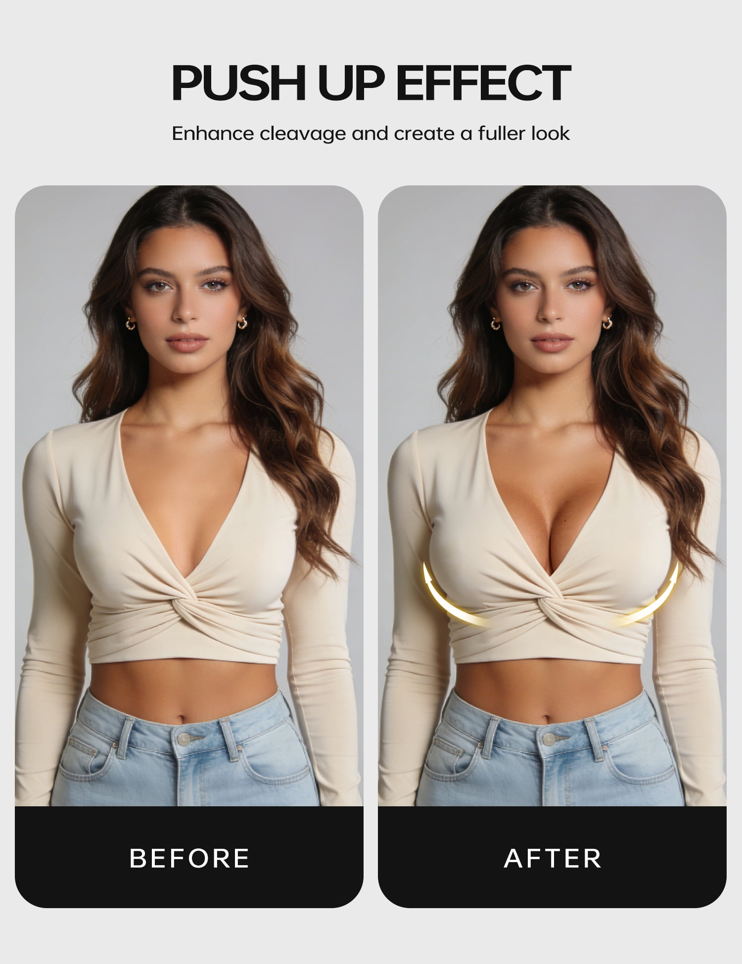 Wingslove Womens Push-up Bra Deep V Plunge Underwire T-Shirt Bra, Black Leopard 38DD