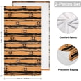 thumbnail image 2 of SKYSONIC 2 Pack Scary Spooky Faces Hand Towels, Ultra Soft and Absorbent, Halloween Orange Stripes Decorative Fingertip Towel for Home, Bathroom, Kitchen, 28.3"x14.4", 2 of 5