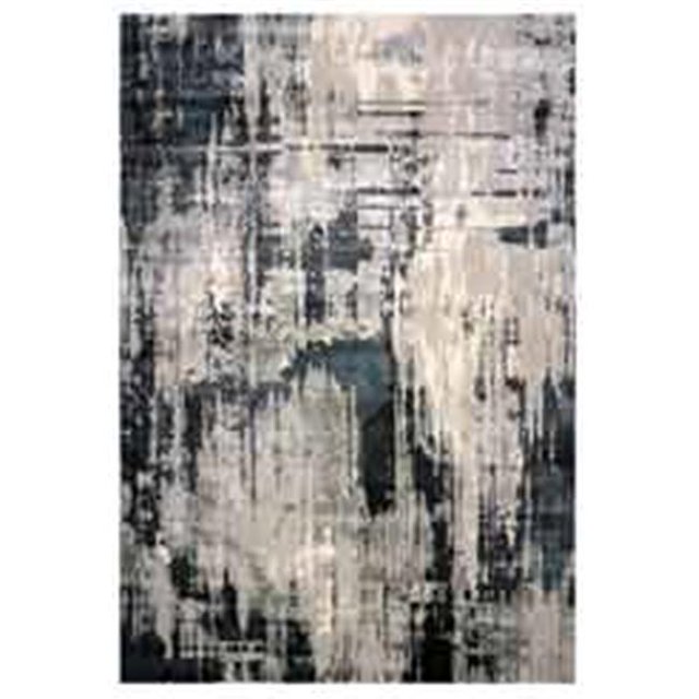 LA Rug Magnolia 5437A NH0 Tapis Magnolia Polyester & Polypropylène 2 x 8 Pi, Gris & Gris Foncé