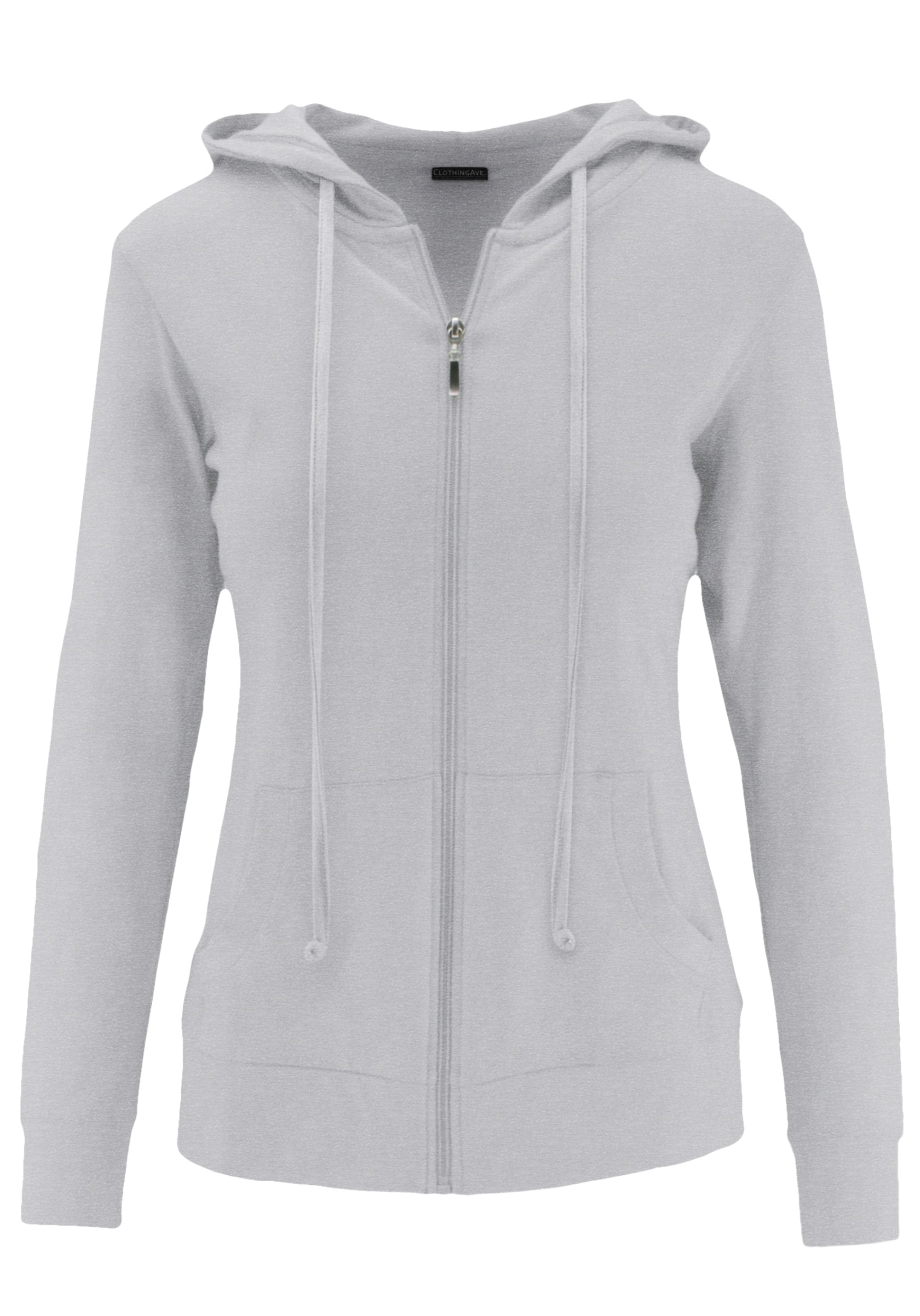 ClothingAve. Women's Lightweight Comfy Zip-Up Hoodie | Active, Casual ...