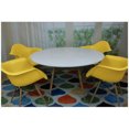thumbnail image 5 of Mod Made Round Paris Tower 5-PC Dining Set In Black Finish MM-GT078WH-PC018WBK4, 5 of 7
