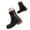 Black, variant on Combat Boots Womens Round Toe Lace up Casual Leather Ankle Boots Fashion Zipper Booties