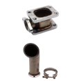 thumbnail image 1 of 2x Brida adaptadora de codo de 90  degree con banda en V de 3 "de material acero inoxidable + Adaptador de 38 mm kusrkot  Brida de adaptador turbo, 1 of 8
