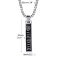 thumbnail image 6 of Kripyery Men Necklace Anti-rust Pendant Electroplating Geometric Snake Chain Neck Decoration Long Lasting Fashion Roman Numerals Rectangle Pendant Necklace Clothing Accessory, 6 of 8