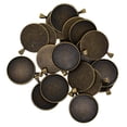 thumbnail image 4 of veasfak 20x Round Pendant Blank Cabochon Base Setting DIY Jewelry Tray 30mm Bronze, 4 of 9