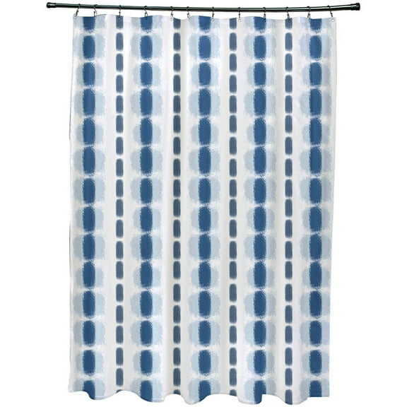 Simply Daisy 71" x 74" Watercolor Stripe Stripe Print Shower Curtain