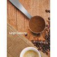 thumbnail image 3 of 2 cucharas medidoras de acero inoxidable para café, de doble propósito, multifunción, con apisonador, tamaño compacto, para preparar café en casa, 3 of 5