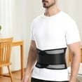 thumbnail image 4 of Pebbuoy Lumbar Protector Lower Back Brace with Dual Adjustable Straps Breathable Mesh Fitness Support Belt Sports Accessories, 4 of 7