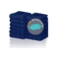 thumbnail image 1 of Bella Vista Washcloth Set 100% Virgin Ring Spun Cotton Plush, Soft and Absorbent Unique Twill Dobby Borders 12 Washcloths 13x13 Inch(Set Of 12 Piece Washcloths, Navy Blue), 1 of 9