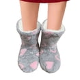 thumbnail image 4 of Calcetines Mullidos Tipo Pantuflas Acogedores Calcetines Cama Difusos para Otoño Invierno (corazón Y Rosa), 4 of 9