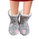 thumbnail image 4 of Calcetines piso para adultos otoño e invierno antideslizantes terciopelo engrosado botas piso cálido para hombres y mujeres zapatos algodón cálidos para interiores (gris + amor rosa) adultos 35-37, 4 of 9