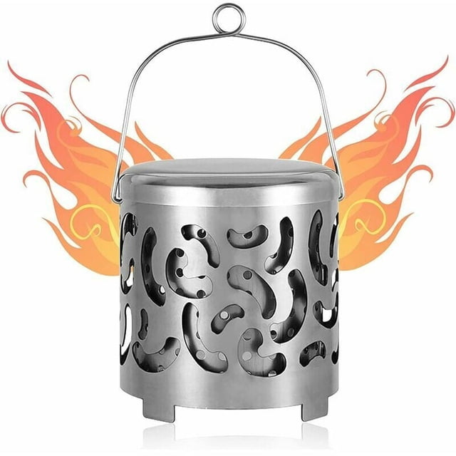 Chauffage de Camping Portable, Mini Chauffage Extérieur en Acier Inoxydable avec Design à Double Évent, Grande Praticité pour Diverses Activités Extérieures