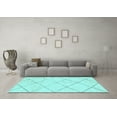thumbnail image 3 of Ahgly Company Indoor Square Solid Light Blue Modern Area Rugs, 4' Square, 3 of 4