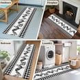 thumbnail image 5 of Navy Blue Rooster 2'x6' Runner Rugs for Hallway Kitchen Bedside Non Slip Washable, Vintage Farmhouse Black Plaid Entryway Rug Runners with Rubber Backing, Long Carpet Runner for Laundry Room, 5 of 8