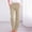 Beige, variant on PWPSG Womens Elastic Waist Drawstring Cotton-Blend Straight Leg Pants, Riveted Pocket Detail with Casual Relaxed Trousers Beige S