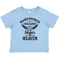 thumbnail image 3 of Inktastic Handpicked for Earth by My Sister in Heaven with Angel Wings Boys or Girls Baby T-Shirt, 3 of 5