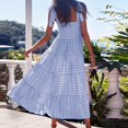 thumbnail image 3 of WILLBEST Vestidos Largos Casuales para Mujer, Vestido Largo de Playa con Volantes, Maxi Vestido Bohemio Floral de Verano con Cuello Redondo para Mujer Mediana​​, 3 of 3