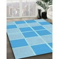 thumbnail image 3 of Ahgly Company Machine Washable Indoor Rectangle Transitional Deep Sky Blue Area Rugs, 5' x 7', 3 of 7