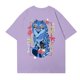 thumbnail image 3 of Pop cazadora para niña Boys Girls Fashion Round-Neck Group Panels T Shirt （Purple）, 3 of 4